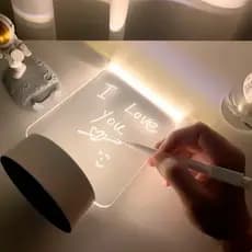 Luminária LED 3D Lousa Quadro De Anotações Com Caneta Inclusa