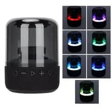 Caixa De Som Bluetooth Portátil Com Efeito De Luz Led 360°
