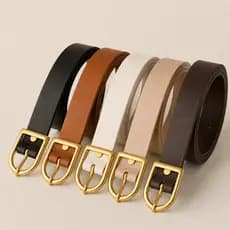 Kit 5 Cinto feminino Fino casual Couro Feminino Plus Size