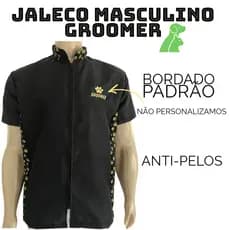 Jaleco de Tosa Masculino Anti Pelos Jaleco Tosador Bordado GROOMER