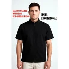 Jaleco, camisa de Tosa Masculino Anti Pelos Jaleco Tosador Groomer Preto