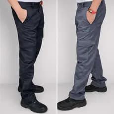Calça De Trabalho Cargo em Rip Stop Estilo Militar Tática com 2 Bolsos Cargo 2 Bolsos Traseiros e 2 Bolsos Frontais