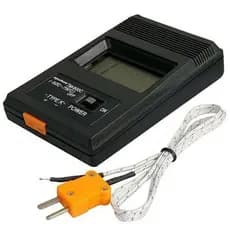 Termômetro Digital Tipo K Termopar sonda 1 Metro Sensor De Temperatura até 270 graus medidor mediçao termoresistencia
