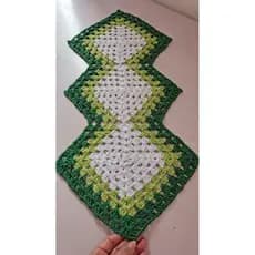 trilho de mesa de crochê, centro de mesa de crochê
