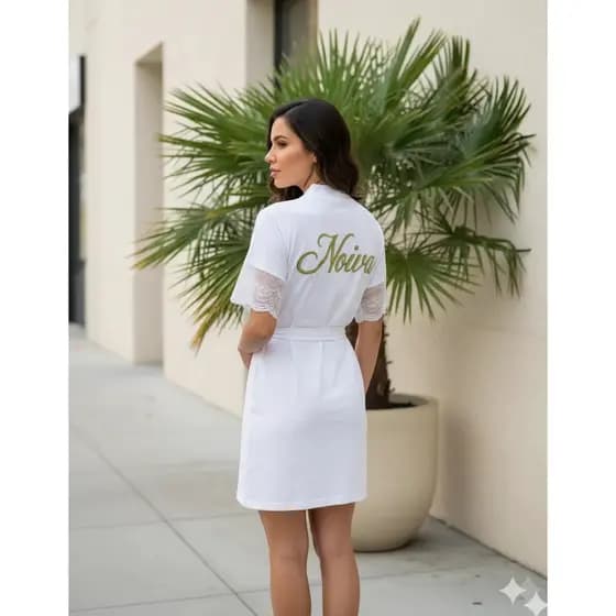 Robe Noiva Com Renda Na Manga Tecido Luxo Sem Brilho