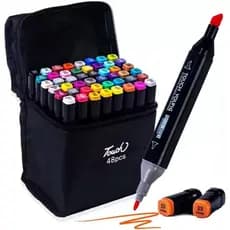 Canetas Marcadores Para colorir 48 Cores Ponta Dupla Touch para Designers e Estudantes
