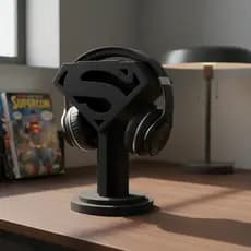Suporte Decorativo Estilo Herói – Impressão 3D (Cor Preto)