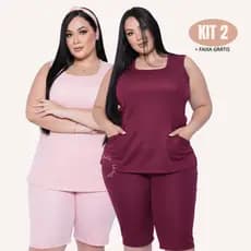 KIT 2 Conjunto feminino profissional cuidadora babá domestica uniforme scrub privativo -CONJ RIO