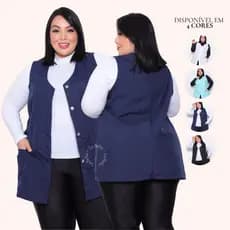 Jaleco Avental Professora Regata Manicure Plus Size- Dubai