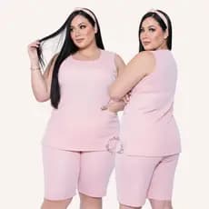 Uniforme Cuidadora Idosos Plus Size Helanca Bermuda -rio