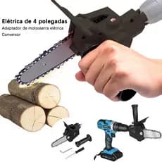 Serra elétrica portátil sem fio de 4 polegadas Mini motosserra recarregável para poda de madeira