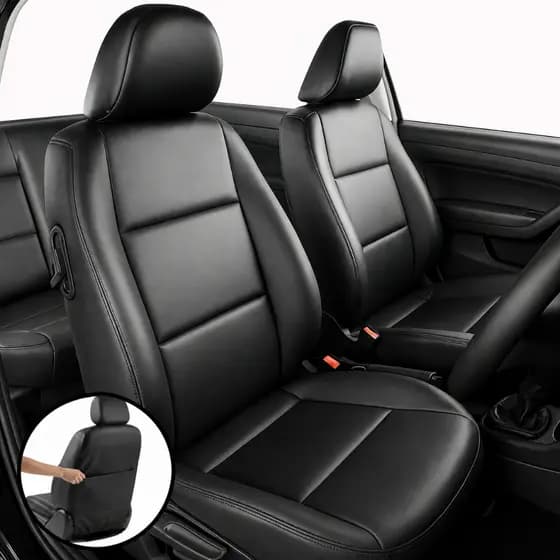 Jogo de Capas 100% Couro Para Todos Bancos Automotivo Carro Impermeável Universal Com Porta Revistas