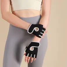 Luvas fitness de meio dedo masculino e feminino antiderrapante respirável luvas de ciclismo levantamento de peso