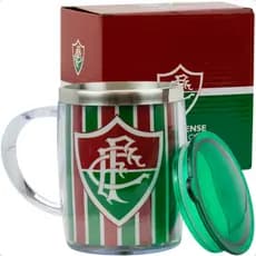 Caneca Térmica Fluminense Listrada Com Tampa 450ml Ref.: QH002F-6-B