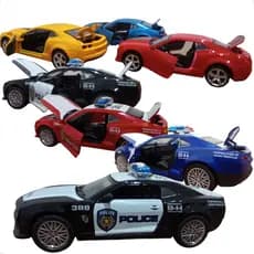 Miniatura Camaro Carro de Corrida com Pneus de Borracha e Abre Porta 13cm