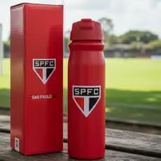 Garrafa De Alumínio Com Canudo 650ml São Paulo FC REF.: QH076-2-B