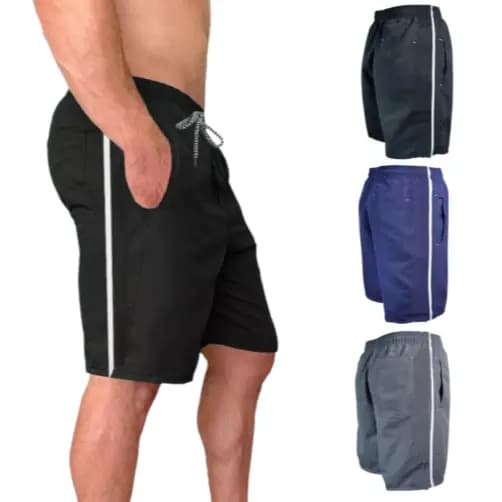 Kit 5 Bermudas Tactel Masculina Academia Corrida Musculação 3 Bolsos