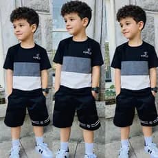 Conjunto Infantil Masculino de Verão - Bermuda e Camiseta Fresquinha - Tamanho 2 ao 12