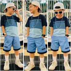 Conjunto Infantil Masculino Verão - Camisa e Bermuda Confortável - Tamanho 2 ao 12 Anos