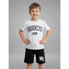 Conjunto Infantil Menino Juvenil Verão - Camisa + Bermuda - Tamanho 2 ao 12 Anos