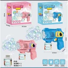 Brinquedo lançador Bolha de Sabão 10 Furos Bubble Gun
