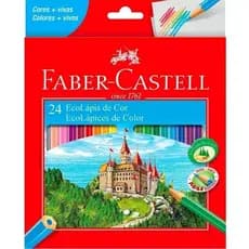 Lápis De Cor Ecolapis Ponta Max Faber Castell 24 Cores