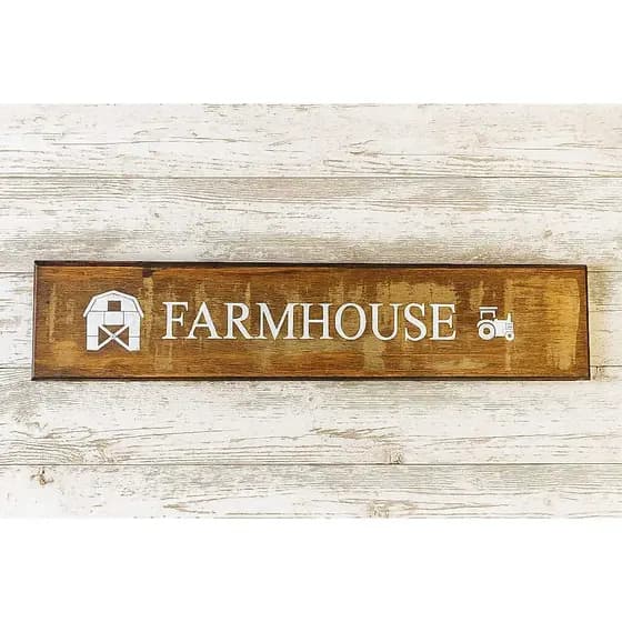 Placa Celeiros Farmhouse 13x60cm