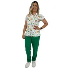 Conjunto Scrub Pijama Cirurgico estampado desenho infantil personagem