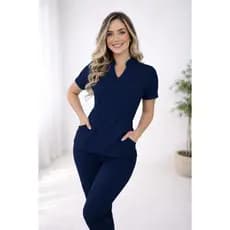 Pijama Cirúrgico Hospitalar Feminino de Malha | Scrub Com Elastano | Conjunto | Uniforme Confortável