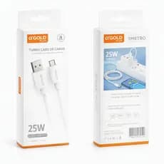 Cabo Carregador Turbo 25W USB para Tipo C Iphone Samsung