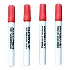 4x Pincel Para Quadro Branco Masterprint Vermelho