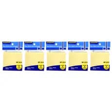 Bloco Recado Adesivo 75mm x 75mm 100 fls - Amarelo - 05 Unidades