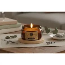 Vela Aromática perfumada De Pera Inglesa Com Vidro Pequeno