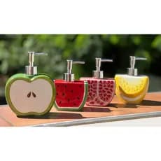 Porta Sabonete Liquido em Cerâmica Frutas
