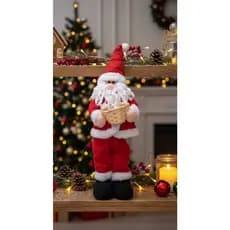 Papai Noel Boneco Com Cesto Enfeite Decoração Natal
