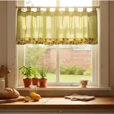 Cortina Bandô Para Decoração Cozinha 50x140