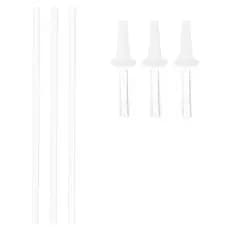 KIT 3 CANUDOS Reutilizáveis ​​para Garrafas de Água com Tampa de Bico 30cm TRANSPARENTE
