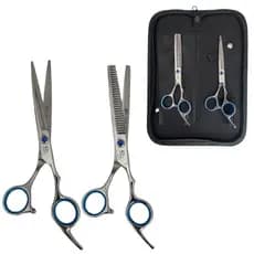 Tesoura Fio Navalha E Desfiadeira Umi Kit Cabeleireiros 6.0