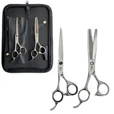 Kit Tesouras Para Canhoto Fio Laser E Desfiadeira 6.0