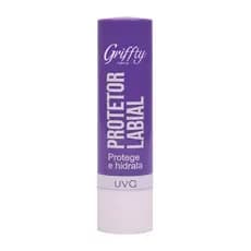 Protetor Labial Sabores Griffty Maquiagens Lábios Proteção Hidratante Uva