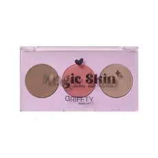 Paleta Contorno Blush Iluminador Trio Magic Skin Griffty Paleta 3