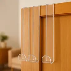 Suporte de Porta Gancho Pendurador Multiuso Transparente Decoração para Guirlanda Cabide Toalha