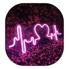 Luminária Cardio - Batida De Coração em Neon Led Academia 50cm