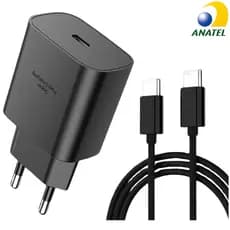 Carregador Celular 45w Turbo Power Com Cabo Tipo C Na Duas Pontas S20 Fe S22 UltraS21 Plus S25 S24 S23 Carregador Tipo C