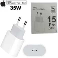 Fonte Carregador iPhone 15 Pro Max Tomada 35W iPhone 16 Pro Original Usb C Carregador USB-C Apple Fonte Tipo C