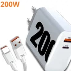 Carregador Turbo 200w C Para Xiaomi 14, 13t, Poco F5 Carregador Rápido 200w Tipo C Redmi Note 14 A14 A34 A54 Poco X6 Pro