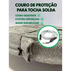 Capa Raspa De Couro Para Tocha Com Costura Reforçada / Mig / Tig / Mangueira