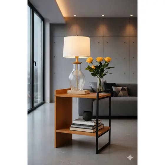 Mesa de Cabeceira e Apoio Multiuso Industrial - Quarto e Sala -  Várias Cores - Fácil Montagem