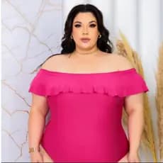 Blusa Body Bory Bori Blusinha Camiseta Maiô Plus Size Babado Em VPromoção Estampado E Várias Cores RF:001