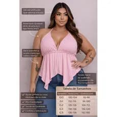 Blusa Cropped Top Plus Size Malibu Verão Biquíni Multiformas Amarração